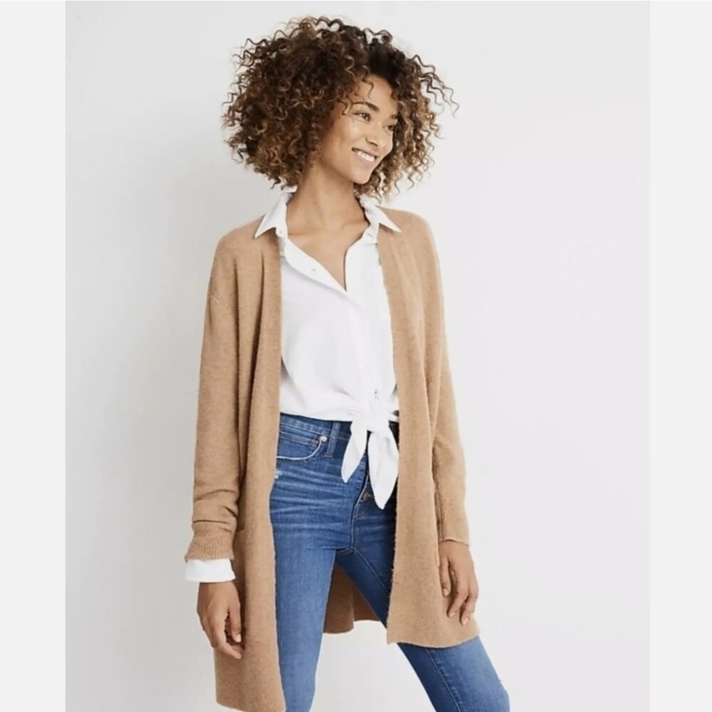 Madewell cozy Walker merino wool blend cardigan sweater Spring Layering